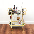 Antique Gold Bar Cart - HOUSE OF SHE