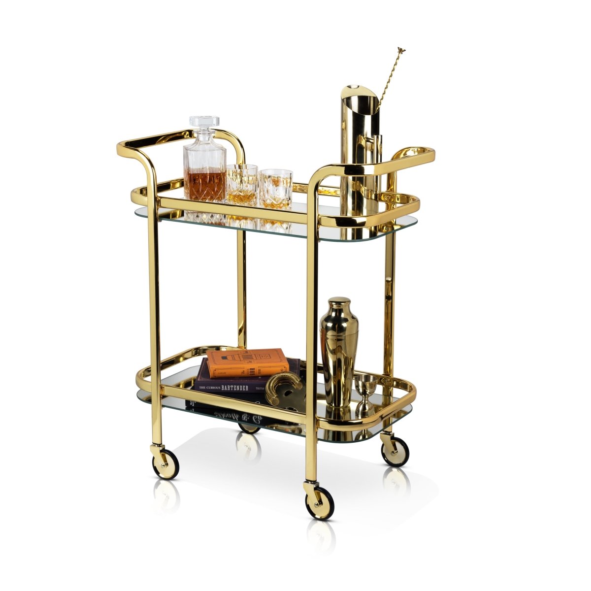 Antique Gold Bar Cart - HOUSE OF SHE