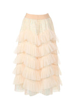 Ares Glitter Sequin Mesh Tiered Midi Skirt - HOUSE OF SHE