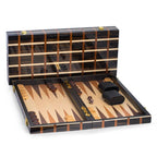 Art Deco Wood 21" Backgammon Set - HOUSE OF SHE