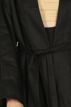 Astana Linen Robe Jacket - HOUSE OF SHE