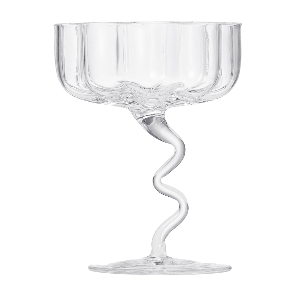 Asteria Champagne Coupe Cocktail Glassware, Clear, Set of 2 - HOUSE OF SHE