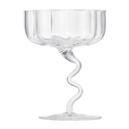 Asteria Champagne Coupe Cocktail Glassware, Clear, Set of 2 - HOUSE OF SHE