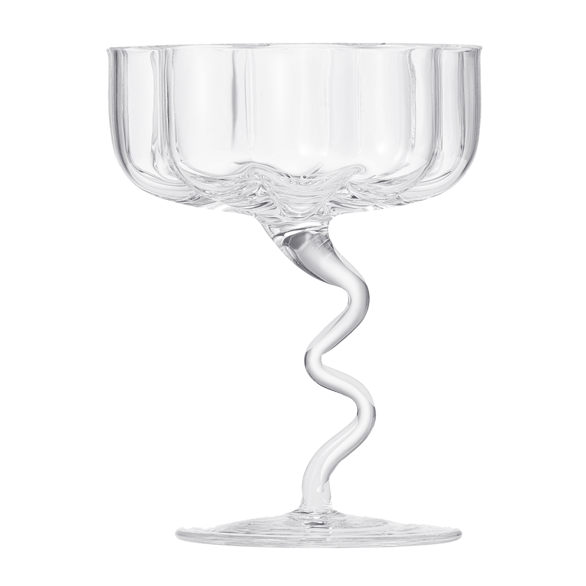 Asteria Champagne Coupe Cocktail Glassware, Clear, Set of 2 - HOUSE OF SHE
