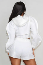 Athina Stay Comfy hoodie shorts set - HOUSE OF SHE