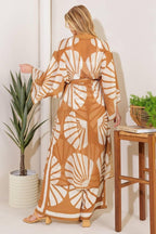 AWAITING LOVE WOVEN KIMONO COVER UP AND PANT SET - HOUSE OF SHE
