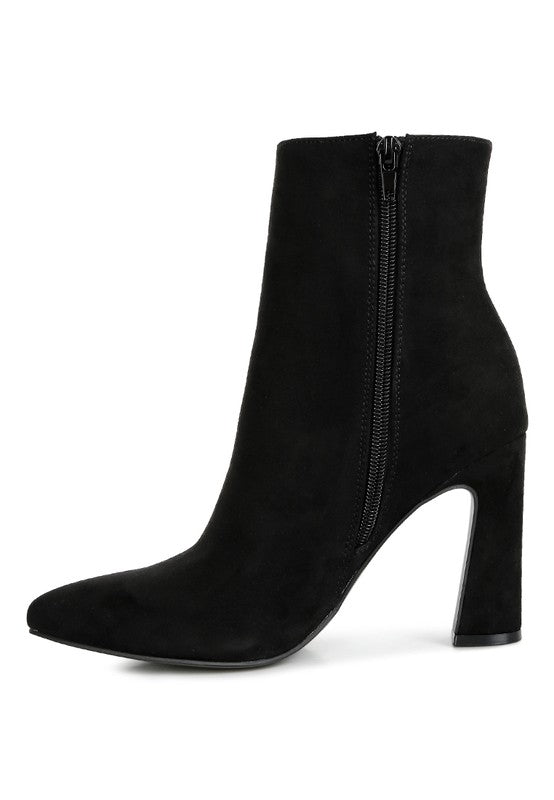 Clubdate Block Heeled Ankle Boots  HOUSE OF SHE