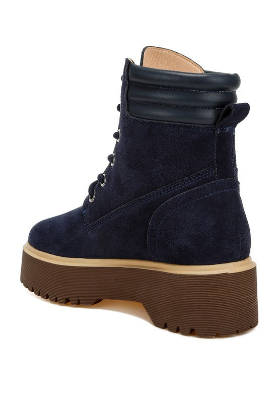 Parula High Ankle Suede Boots - HOUSE OF SHE