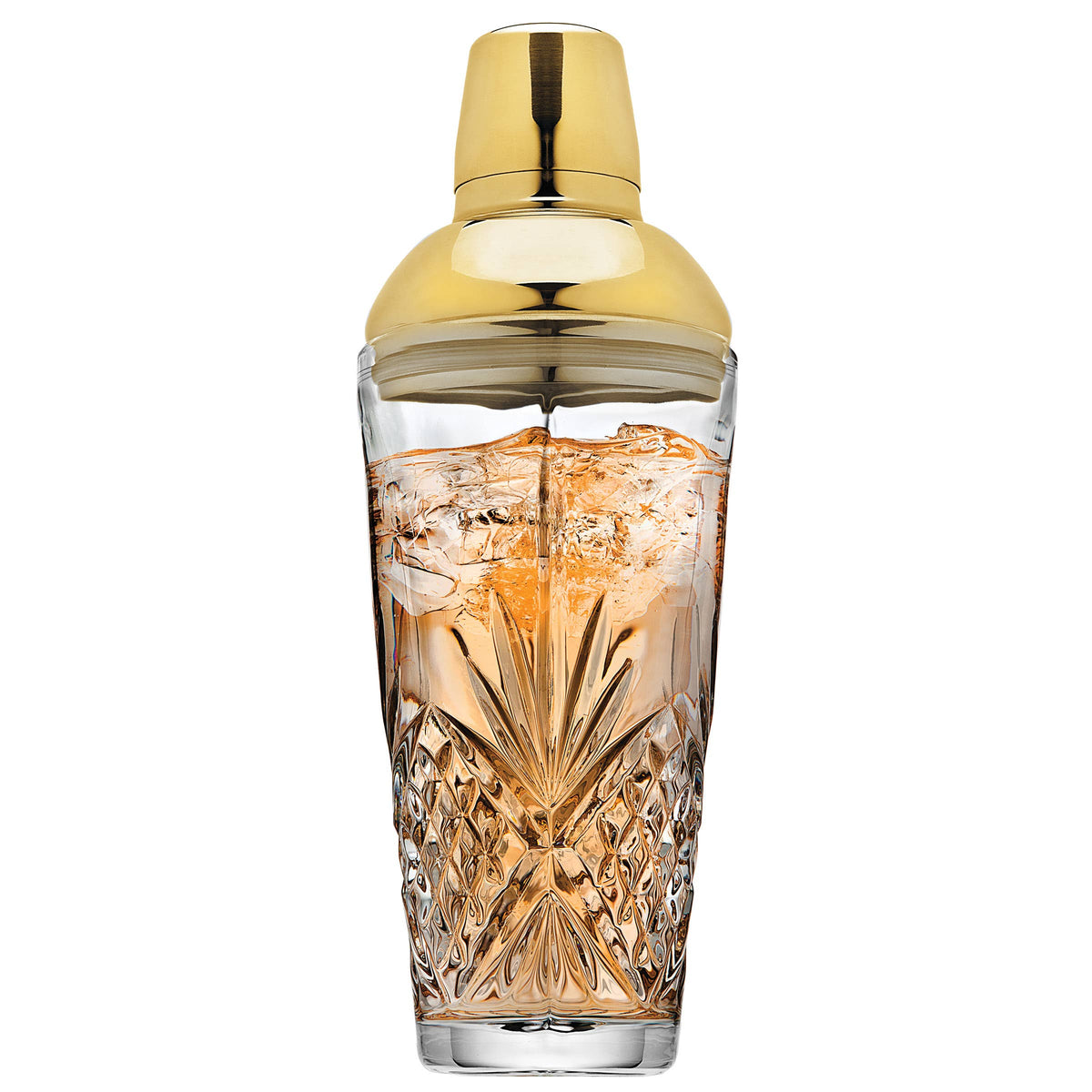 Dublin Crystal Martini Shaker - Gold Cap - HOUSE OF SHE