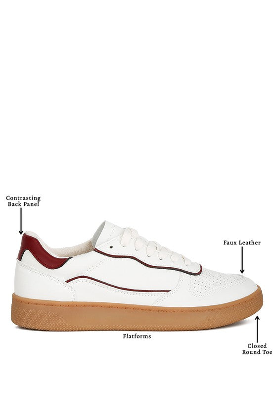 Kyniska Faux Leather Everyday Sneakers - HOUSE OF SHE