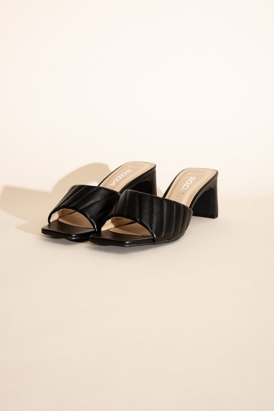 W-NINA SLIDE MULE HEELS  HOUSE OF SHE