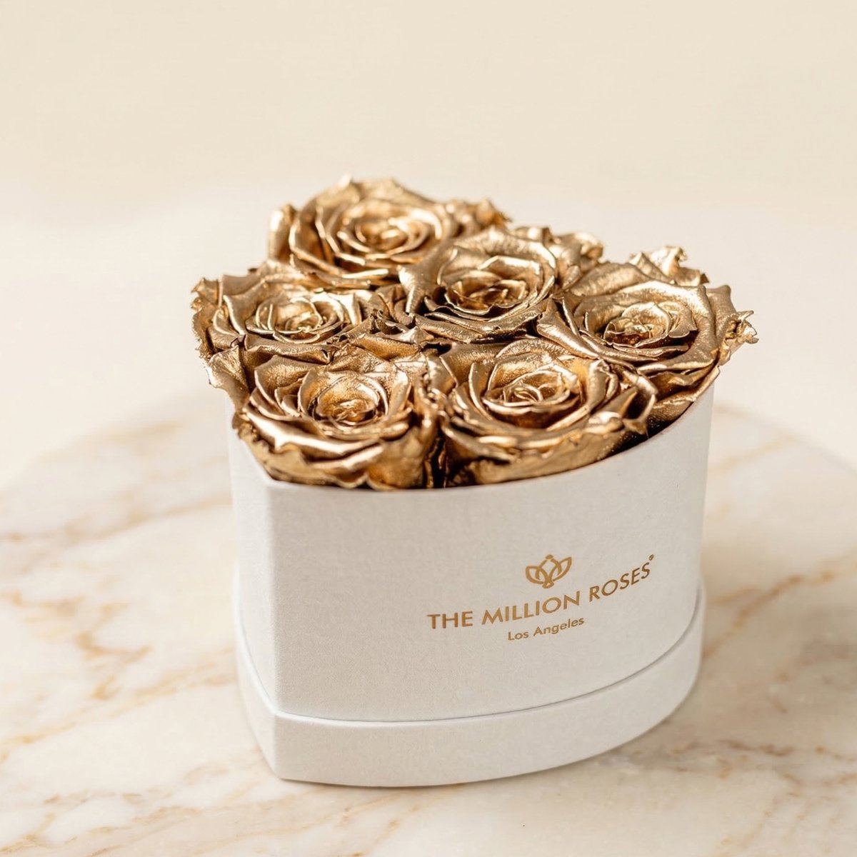 Baby Heart Beige Box | Gold Roses - HOUSE OF SHE