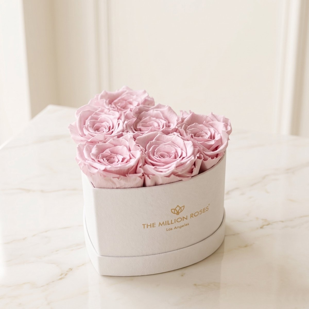 Baby Heart Beige Box | Light Pink Roses - HOUSE OF SHE