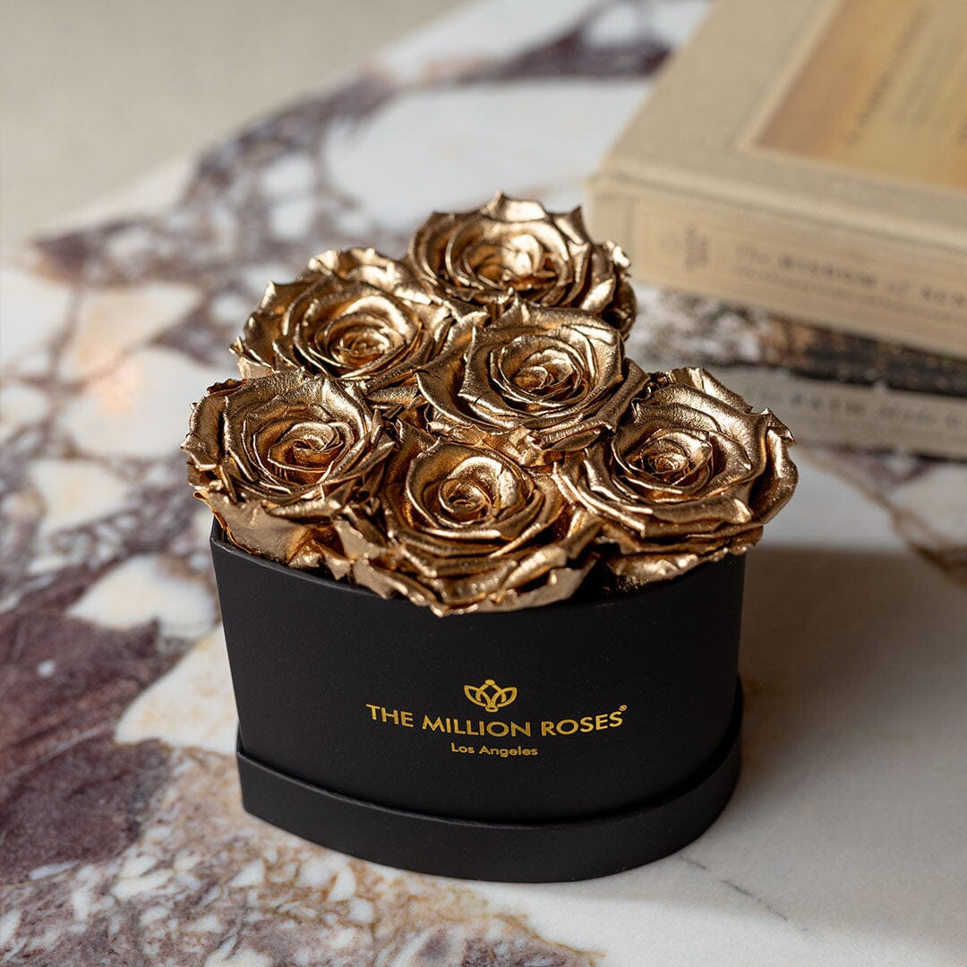 Baby Heart Black Box | Gold Roses - HOUSE OF SHE