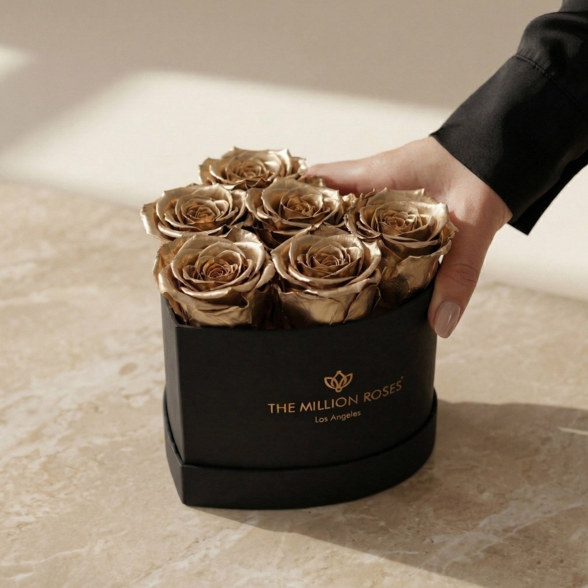 Baby Heart Black Box | Gold Roses - HOUSE OF SHE