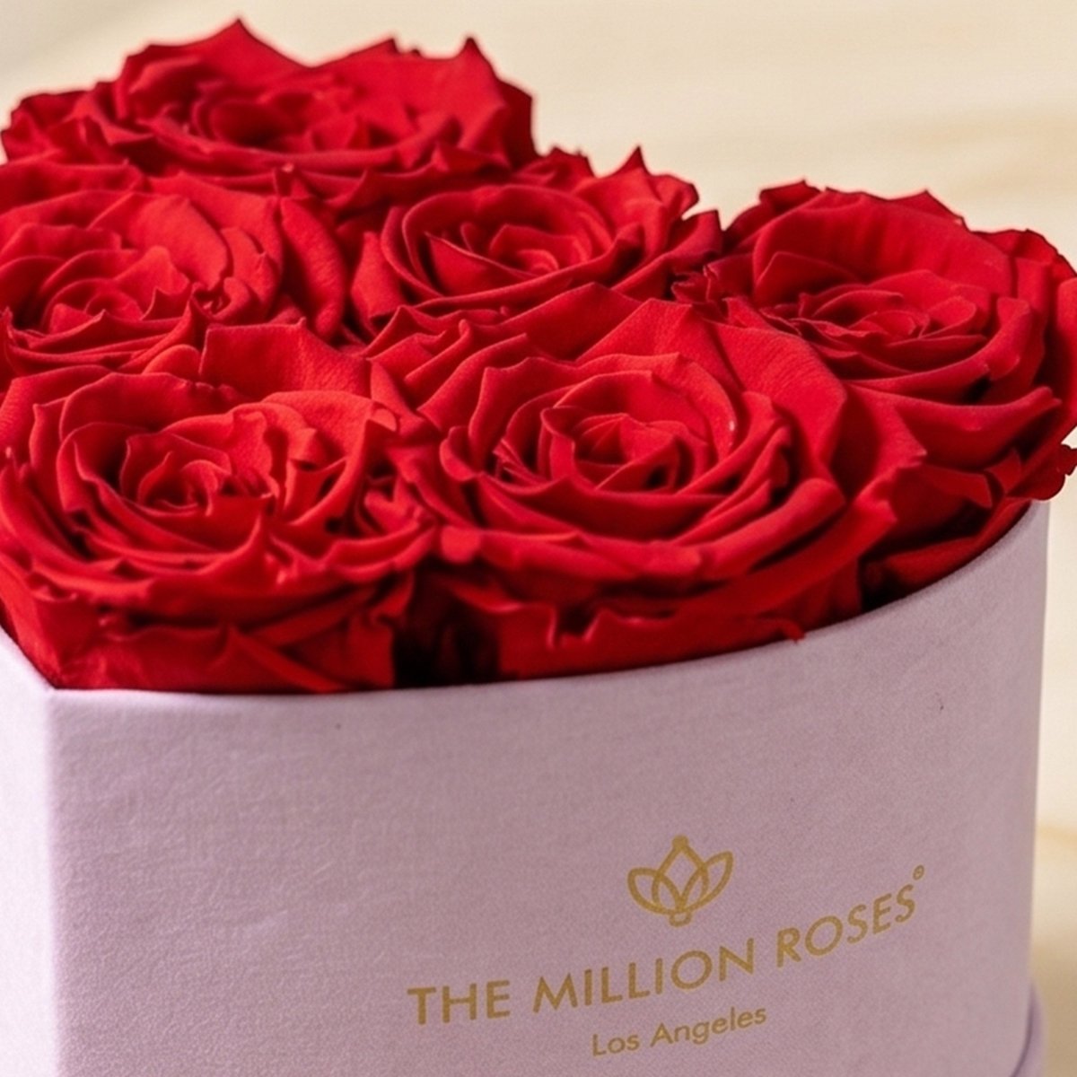 Baby Heart Light Pink Box | Red Roses - HOUSE OF SHE