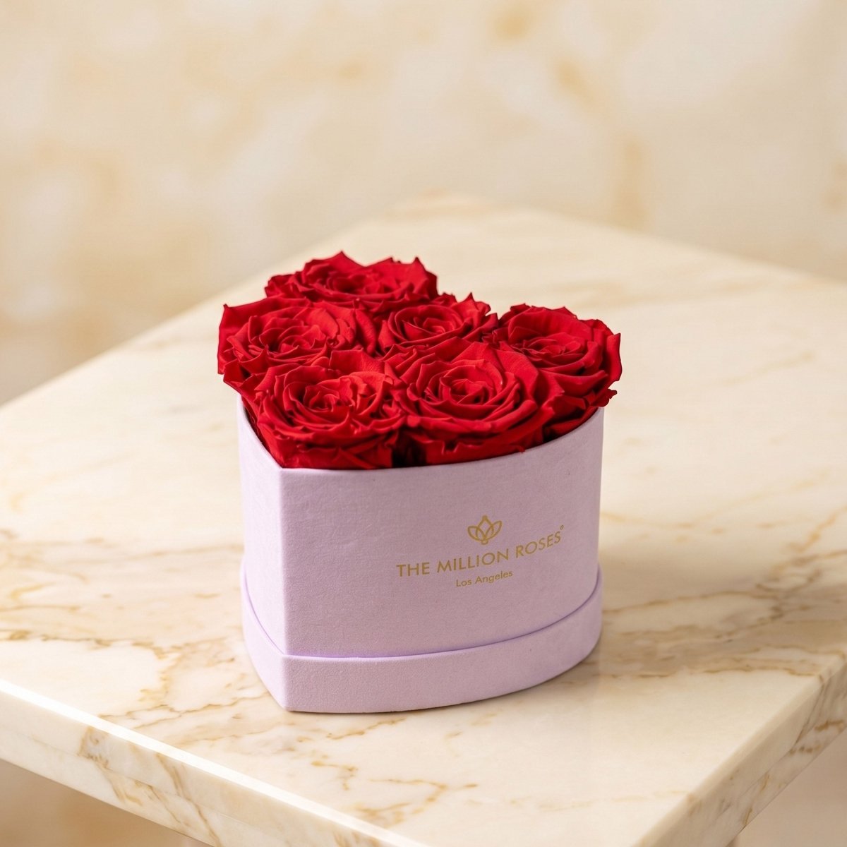 Baby Heart Light Pink Box | Red Roses - HOUSE OF SHE
