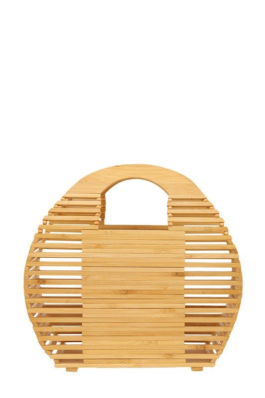 Bamboo Ark Hand Round Shape Bag - HOUSE OF SHE