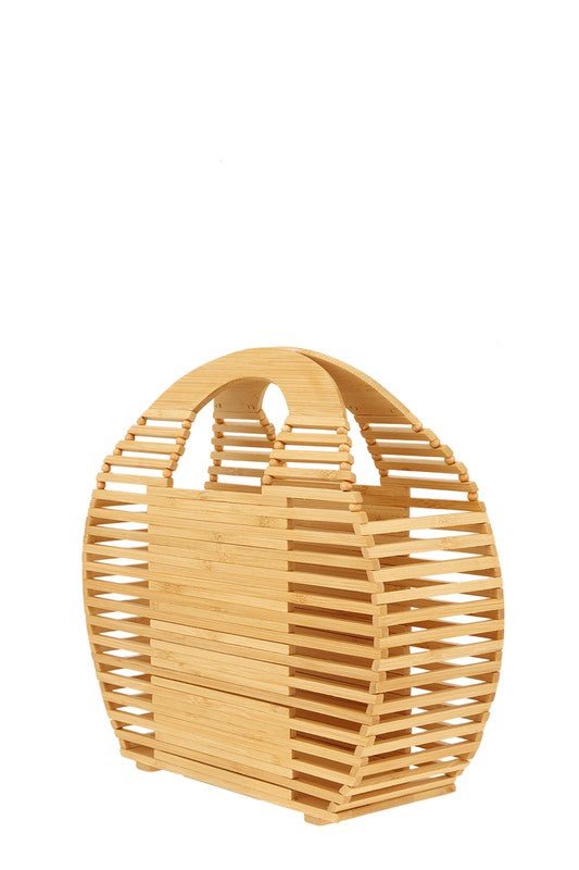 Bamboo Ark Hand Round Shape Bag - HOUSE OF SHE