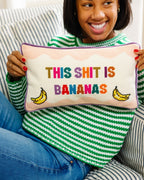 Bananas Needlepoint Pillow - HOUSE OF SHE