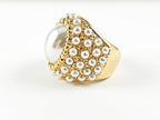 Baroque Pearl Steel Ring - HOUSE OF SHE