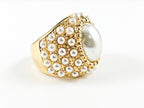 Baroque Pearl Steel Ring - HOUSE OF SHE