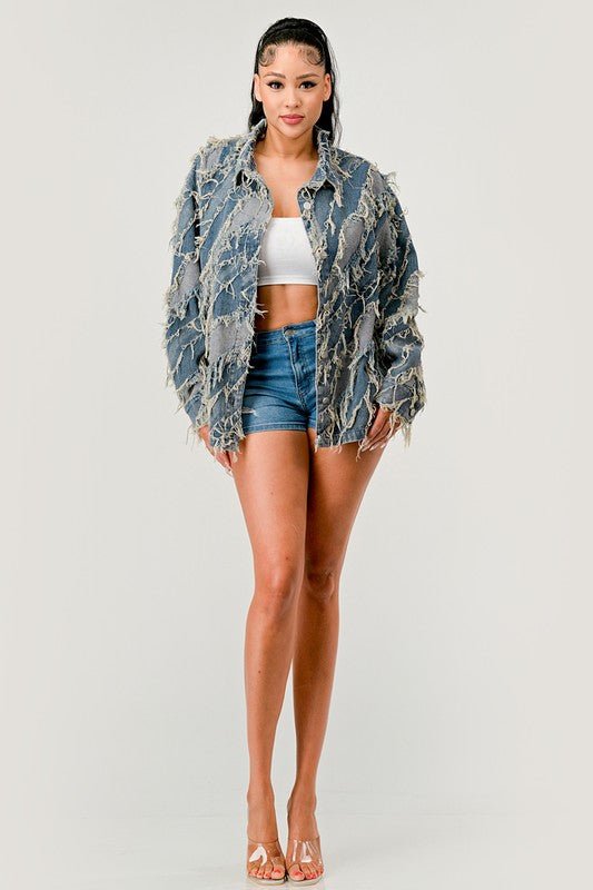 Be Creative Denim Jacket - HOUSE OF SHE