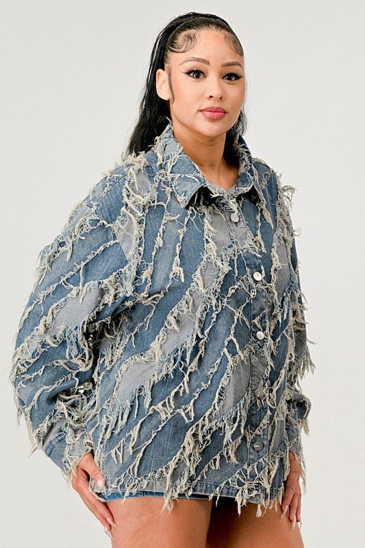 Be Creative Denim Jacket - HOUSE OF SHE