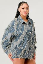 Be Creative Denim Jacket - HOUSE OF SHE