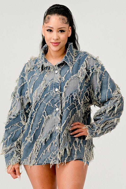 Be Creative Denim Jacket - HOUSE OF SHE
