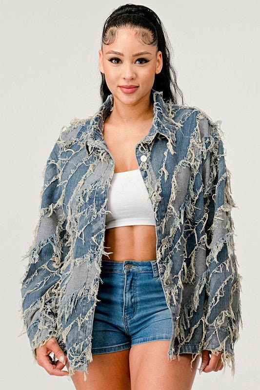 Be Creative Denim Jacket - HOUSE OF SHE