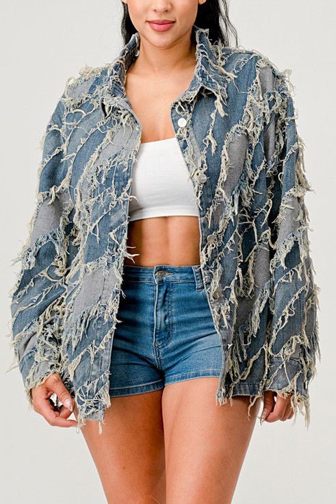 Be Creative Denim Jacket - HOUSE OF SHE