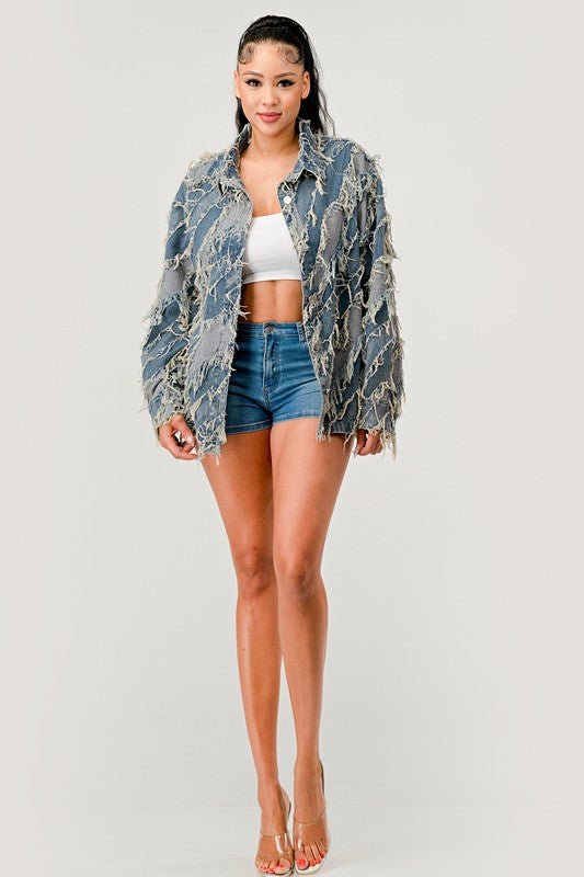 Be Creative Denim Jacket - HOUSE OF SHE