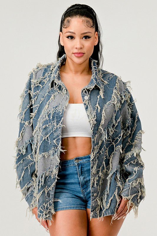 Be Creative Denim Jacket - HOUSE OF SHE