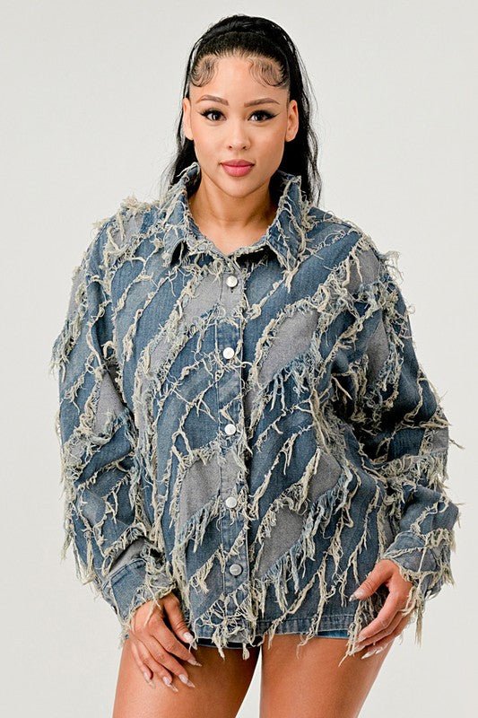 Be Creative Denim Jacket - HOUSE OF SHE