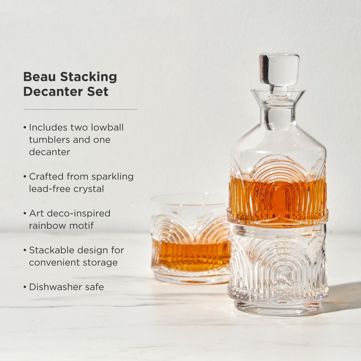 Beau Stacking Decanter Set - HOUSE OF SHE