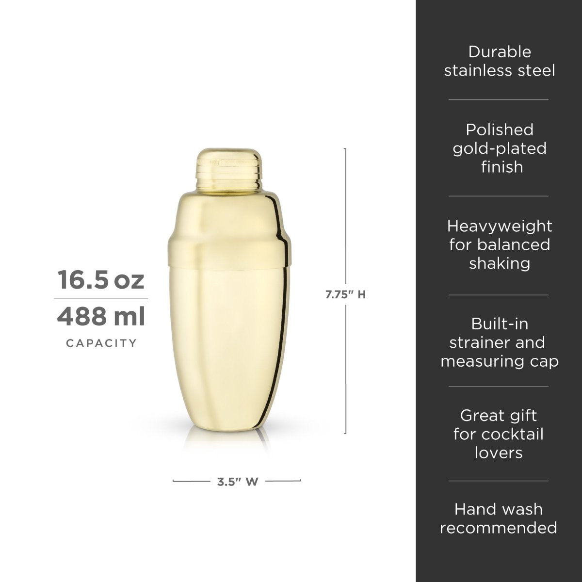 Belmont Heavyweight Cocktail Shaker - HOUSE OF SHE