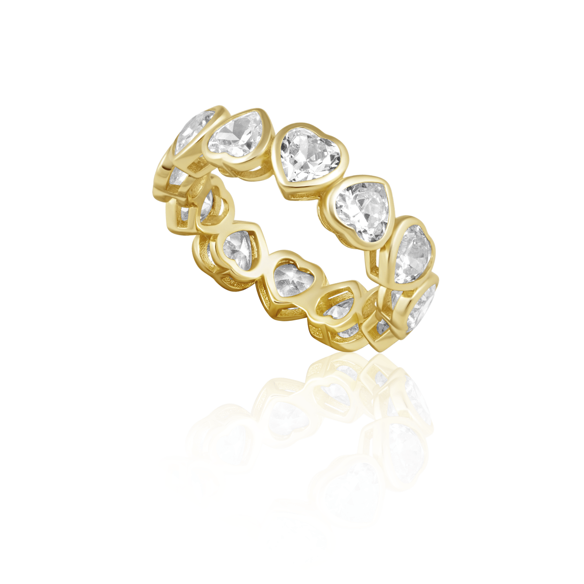 Bezel Heart Ring - HOUSE OF SHE