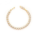 Bezel Heart Tennis Bracelet - HOUSE OF SHE