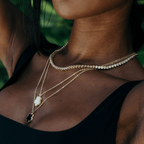 Bezel Tennis Necklace - HOUSE OF SHE