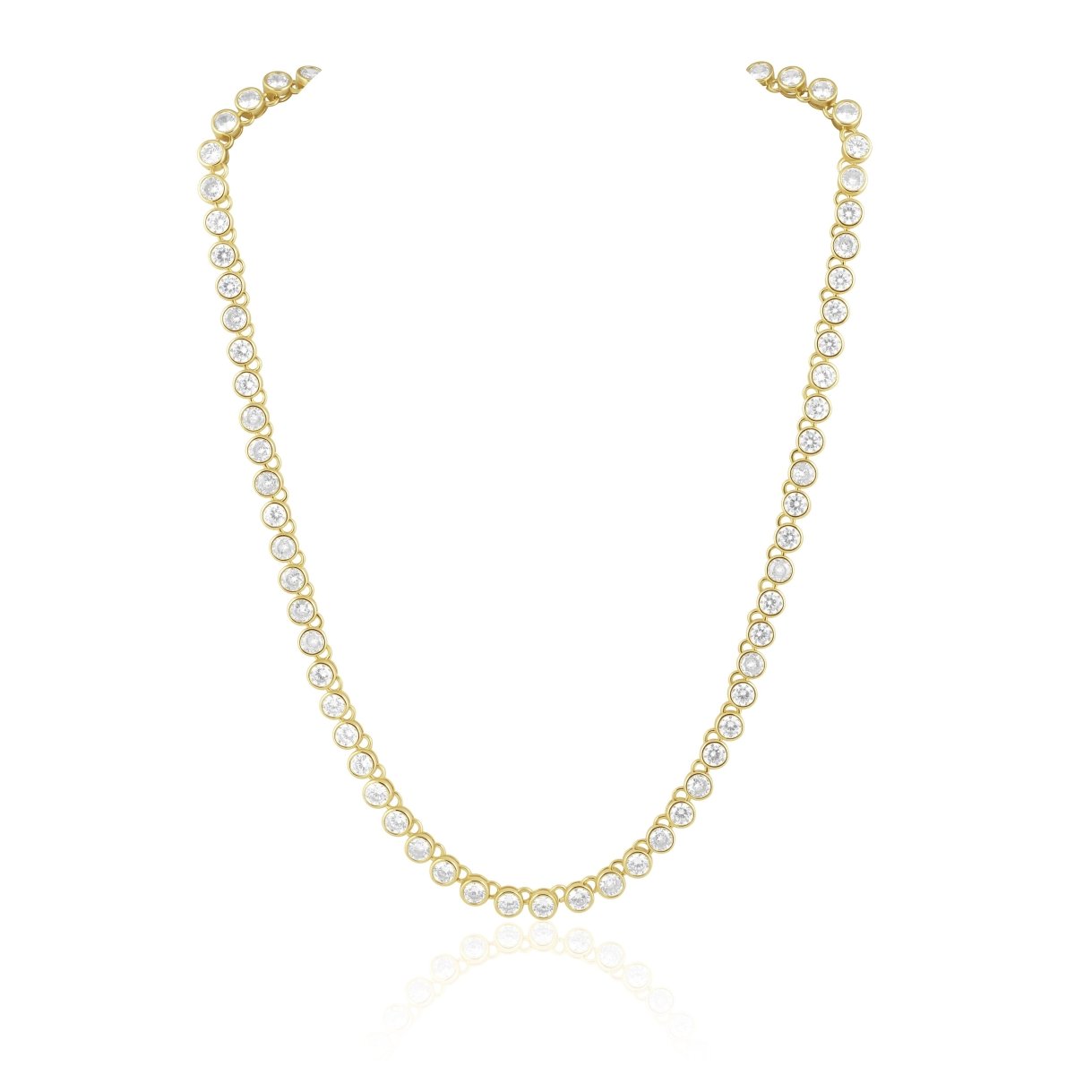 Bezel Tennis Necklace - HOUSE OF SHE