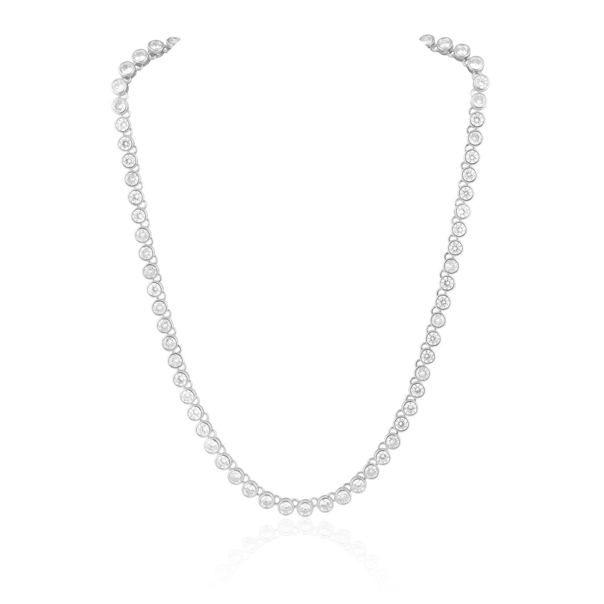 Bezel Tennis Necklace - HOUSE OF SHE
