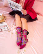 Big Bow Energy Black Sheer Crew Sock - HOUSE OF SHE