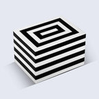 Black White Resin Inlay Concentric Decorative Box - 8 Sizes - HOUSE OF SHE