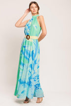 BLUE HORIZON WOVEN MAXI DRESS - HOUSE OF SHE
