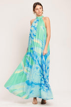 BLUE HORIZON WOVEN MAXI DRESS - HOUSE OF SHE