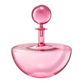 Blush Pink Low Arc Glass Decanter Handblown Captain’s Style Carafe - HOUSE OF SHE