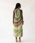 Boundless Pleated Halter Maxi Dress - HOUSE OF SHE