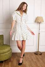 BRIGHTER DAYS WOVEN MINI DRESS - HOUSE OF SHE