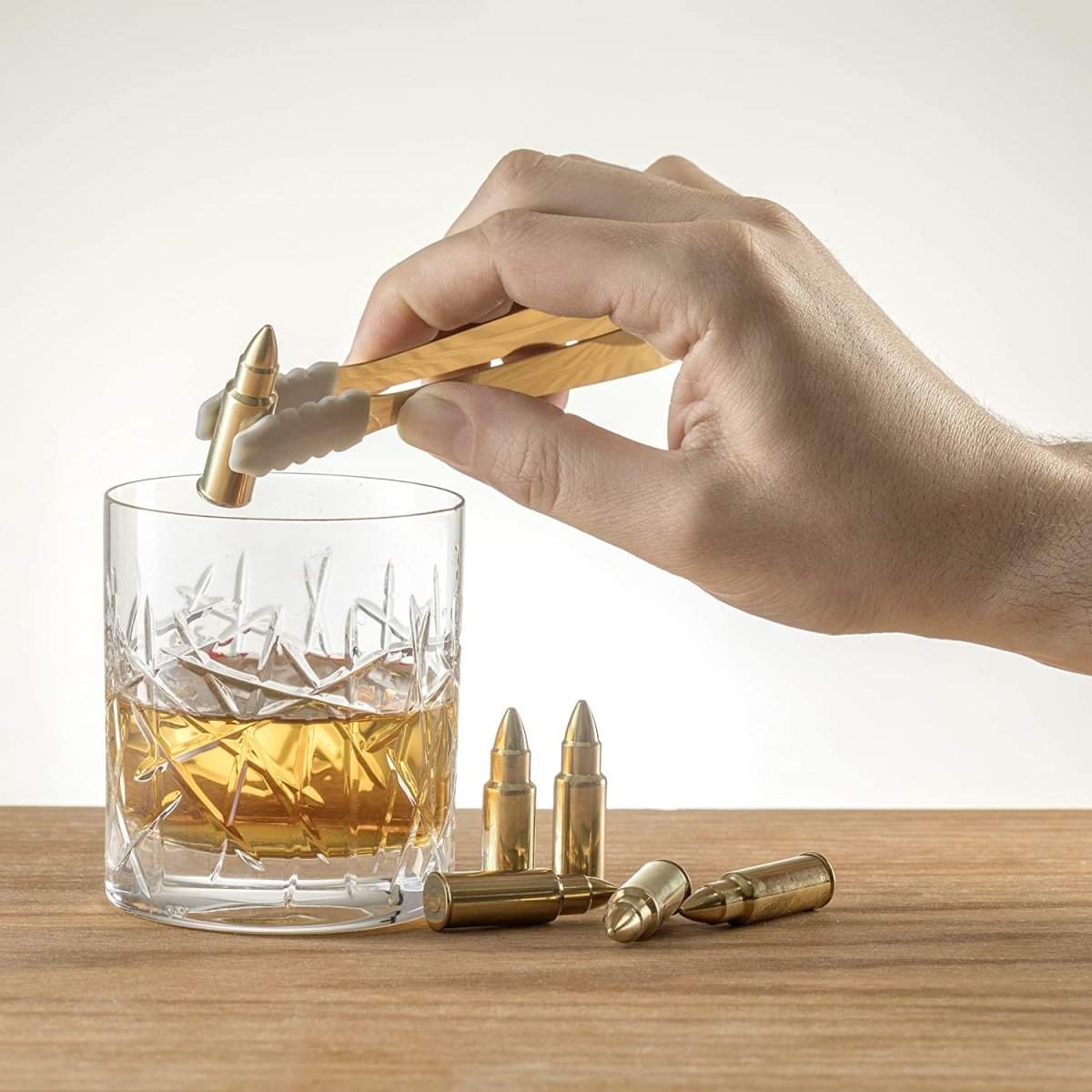 Bullet Whiskey Stones Gold Premium Barware Gift Elegant Drinkware Collection - HOUSE OF SHE